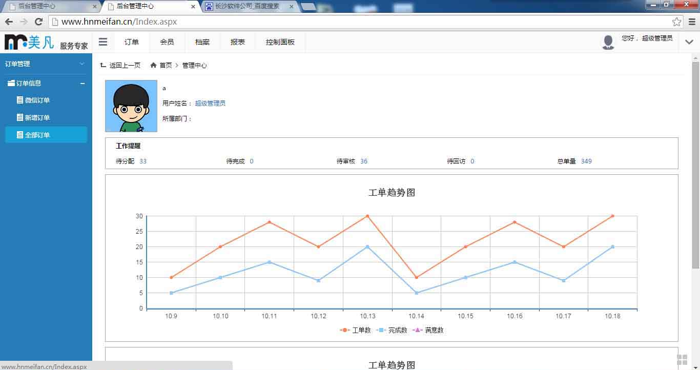 简界家政服务管理系统后台主界面 简界家政服务系统|长沙网站设计|长沙手机网站|长沙软件公司|湖南软件开发|长沙软件定制|长沙软件开发|湖南软件公司|长沙微信小程序|长沙网络公司|长沙软件外包公司|长沙竞价托管